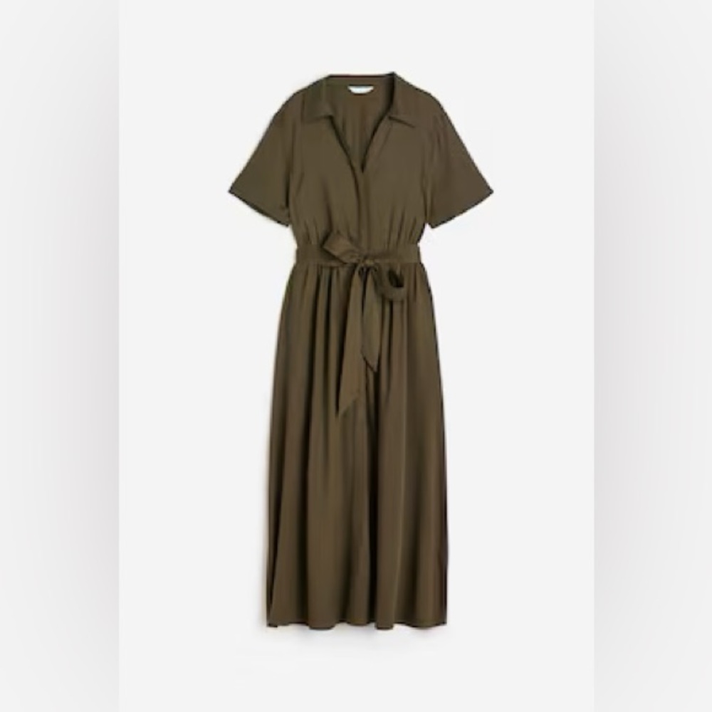 H&M Olive Green Maxi Shirt Dress XXL